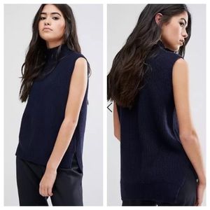 YMC Merino Wool Roll Neck Knit Tank Top